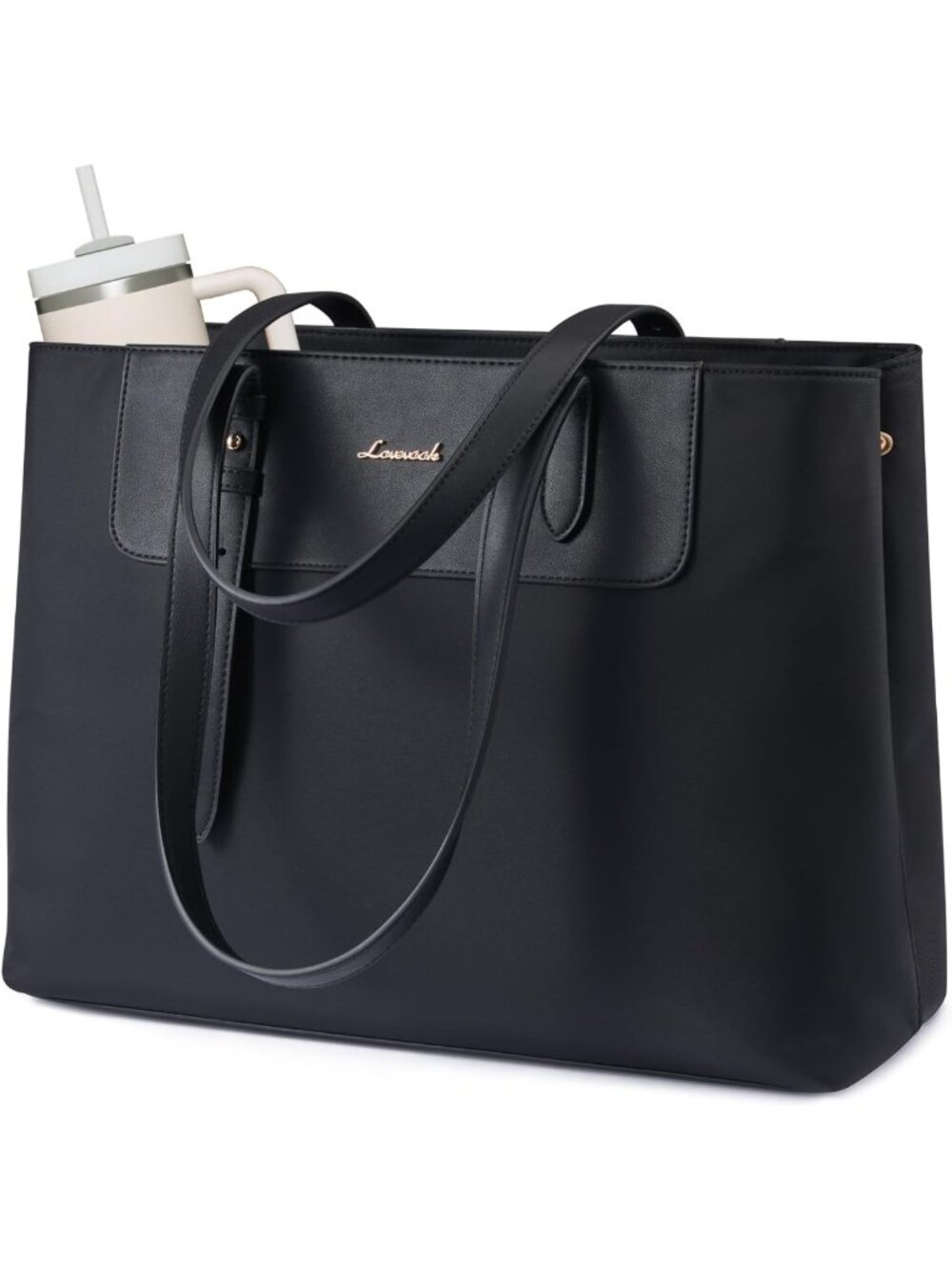 Stylish Water-Resistant Laptop Tote Bag for Women, 15.6 Inch, Large Capacity